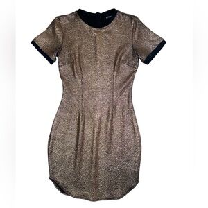 Missguided Metallic Gold Bodycon Mini‎ Dress – Size 8